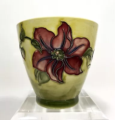 RARE 1940s-50s W. MOORCROFT 4.5  GLAZED EARTHENWARE FLOWER VASE/PLANTER POT • $79.98