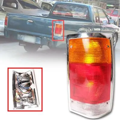 Tail Lights Lamp Rh Right Chrome Edge For Mazda B2000 B2200 B2600 Pickup 1985-98 • $33.74