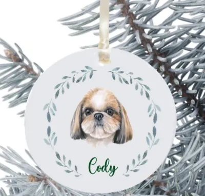 £7.99 • Buy Shih Tzu Dog Memorial Gift Christmas Decoration Hanging