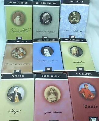 Penguin Lives 9 Book Biographies HC DJ Dickens Buddha Dante Mozart Da Vinci  • $54.95