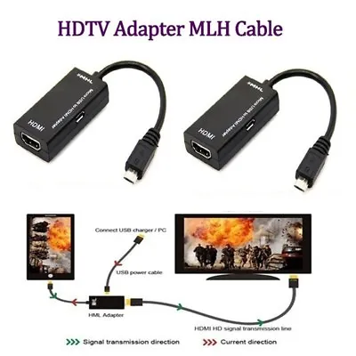 2 Micro USB To HDMI TV Out HDTV MHL Adapter Cable For Phones Tablet Fast Charger • $10.35