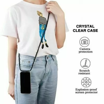 Clear Phone Case With String Holder Compatible With All IPhone Phone Models • £5.49