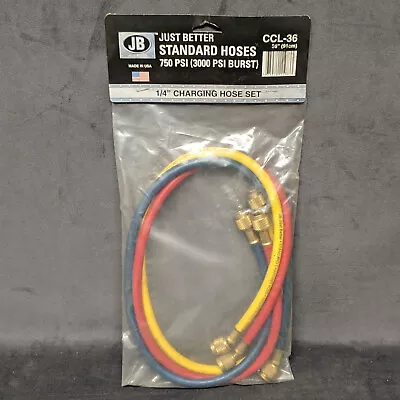 ~Discount HVAC~ B50 - JB-CCL36 - Just Better - 1/4  Charging Hose Set - 750 PSI • $34.97