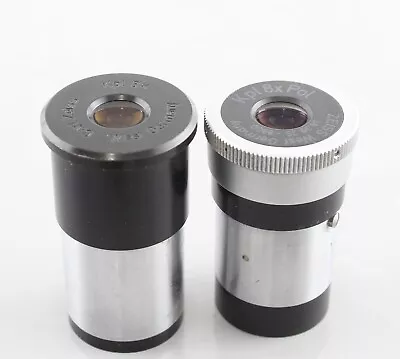 Pair Zeiss Kpl 8x Pol Strain Free Microscope Eyepieces Petrographic • $64.99