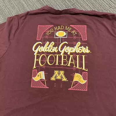 Minnesota Golden Gophers Shirt Mens XL Extra Large Campion Long Sleeve Football • $11.99