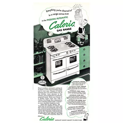 1952 Caloric Gas Range: Everything You've Dreamed Of Vintage Print Ad • $6.75