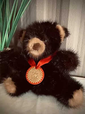 VTG 1982 Rare Bear Mink Fur Teddy Bear 6.5  With Tags Soft Luxurious Sable Plush • $19