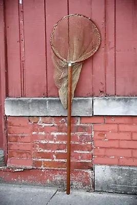 Vintage Antique Wooden Landing Net Fishing Primitive Decor Nautical Tool • $129.99