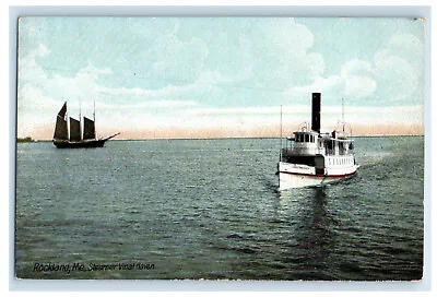 C1905 Sailship Steamer Vinal Haven Rockland Maine ME Antique Unposted Postcard • $14.98