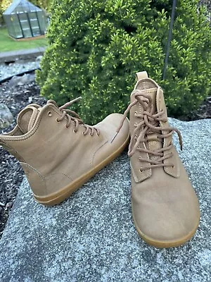 Vivobarefoot Mens 41 Scott II Ankle Boots Tan Camel Hide Leather Barefoot Lace • $140