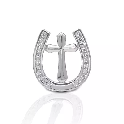 Kelly Herd Horseshoe Cross Tie Tack - Sterling Silver • $125