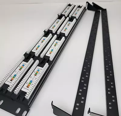 NEVER USED - AMPCOM Premium CAT5/5e 48 Port Patch Panel Rack Mount - 2U 19  • $10