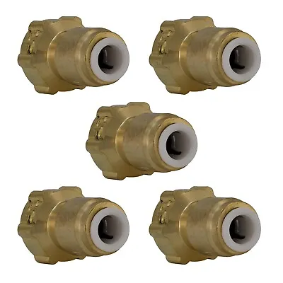 Quick Connect 1/4” X 3/8” Comp Female Threaded Brass Reducer Adapter (5 Pack) • $14.24