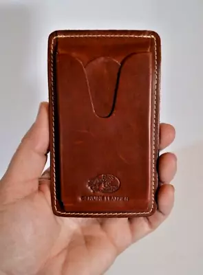 Bass Pro Shops Leather Wallet Front Pocket Wallet Money Clip • $23.99