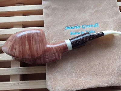 Mario Grandi Bent Freehand Smooth Higt Grade Briar Pipe Handmade Stem Bicolor 2 • $170