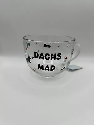 Dachshund Cappuccino Mug Glass • £6