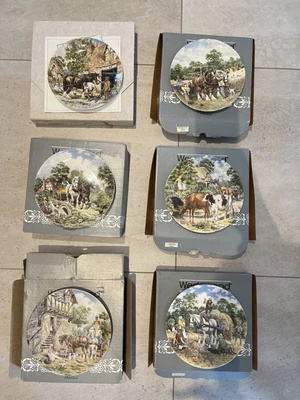 £20 • Buy Wedgwood Life On The Farm Plate Collection X 6 Made In England 80s Certificates