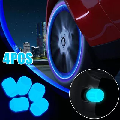 4pcs Accessories Fluorescent Car Tire Valve Caps Luminous Tire Valve Stem Cap • $2.74