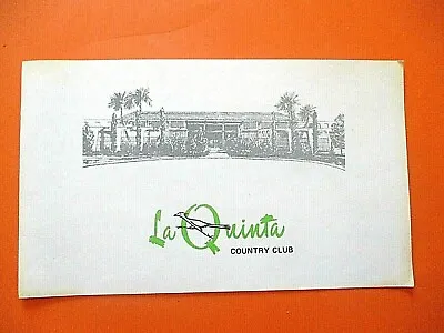 Vtg - Golf Scorecard - LA QUINTA COUNTRY CLUB Cc - CA - Unused • $6