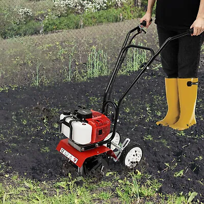 2HP 52CC Gas Powered Tiller Soil Cultivator Tilling Tool Yard Garden Farm Tiller • $175