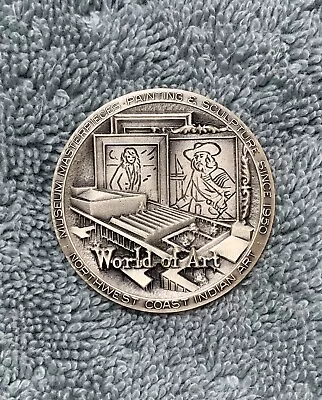 1962 Seattle Worlds Fair World Of Art Metal Arts Co .999 Silver Medal 30.4g • $60