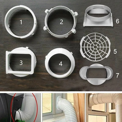$7.91 • Buy Air Conditioner Window Kit Exhaust Hose Duct Interface Tube Connector Portable