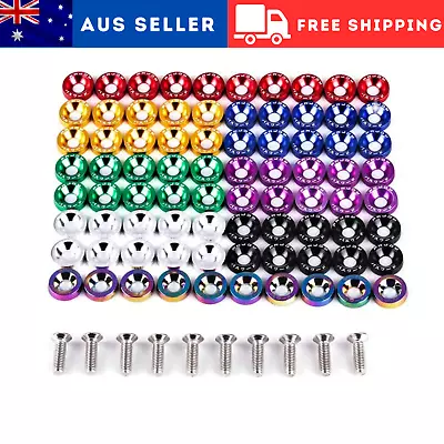 10Pcs Universal M6 JDM Screw Washer Bumper Nut Bolts Car Engine Bay Fender Kit • $6.85