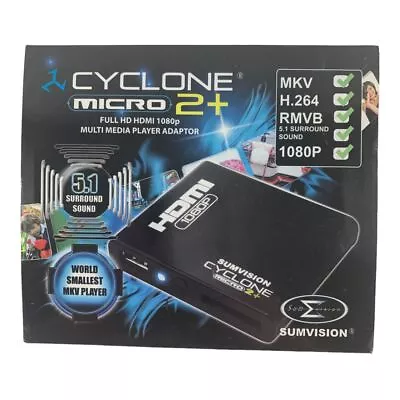 Cyclone Micro 2+ Full HD HDMI 1080P MKV Multi Media Player Adapter SumVision New • £54.99