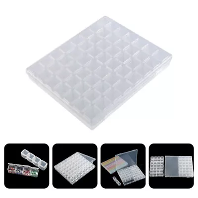  56 Grids Bead Tray Nail Art Storage Box Tool Case Accessories • £11.38