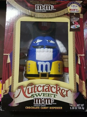 £24.22 • Buy Official M&M Blue Nutcracker Sweet Chocolate Candy Dispenser New NIB