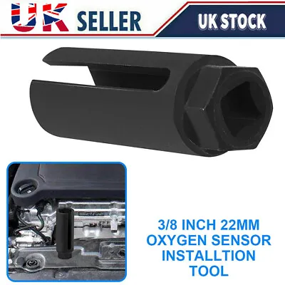 Black Universal O2 Oxygen Sensor Socket Tool 1/2  Square Drive Removal 22mm 7/8” • £7.29