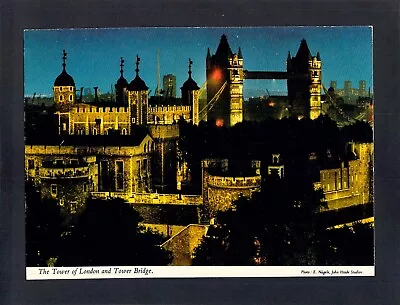 D5207 UK Floodlit Tower And Tower Bridge London John Hinde Postcard • $10.70