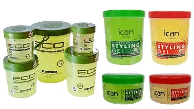 ECO Styler Or Ican Olive / Argan Oil Styling Hair Gel No Flakes Various Size • £6.99