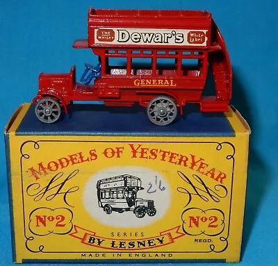 £7.60 • Buy Matchbox Models Of Yesteryear Moy 2-1 B Type London Bus Mint Boxed