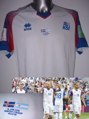 Iceland Shirt XL Errea Jersey Football Soccer BNWT Sigurðsson Finnbogason 2018 A • £59.99