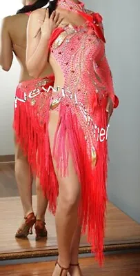$429.99 • Buy U5292 Professional Ballroom Gown Women Salsa Latin Samba Dance Dress Custom Made