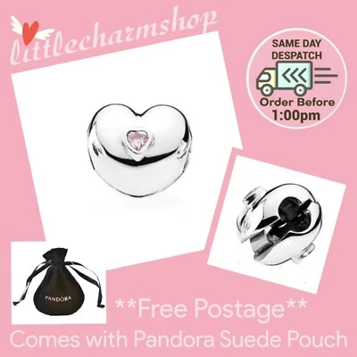 $49 • Buy NEW Authentic Genuine PANDORA Pink Steady Heart Clip Charm - 791981PCZ RETIRED