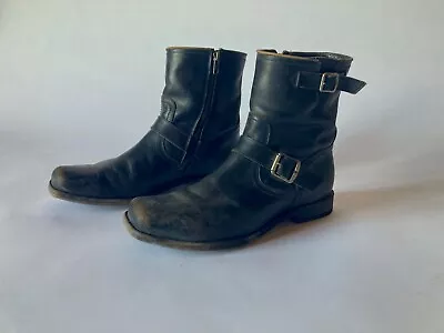 FRYE Smith Engineer Black Leather Boots Men's Size 10 M • $200