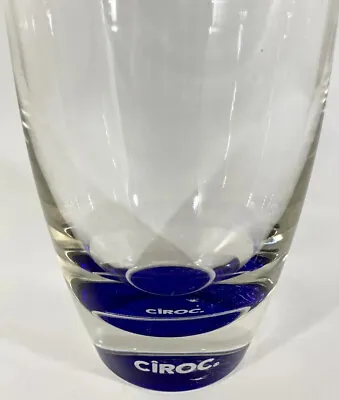 CIROC Weighted 4”x3” Vodka Rocks Glass Thick Cobalt Blue Base Made In Italy • $7