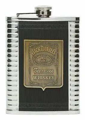 Jack Daniels 9 Oz Hip Flask Stainless Steel Alcohol Bottle Liquor Whisky Wine • $19.95