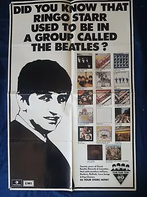 EMI UK 1982 Beatles Promo Poster 20th Anniversary Did You Know Ringo Starr Used  • $100