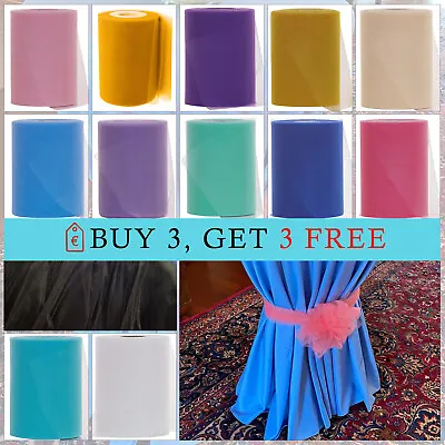 £4.99 • Buy Tutu Tulle Roll 6  Wide 25/100Yards Soft Netting Craft Fabric 100% Nylon Wedding