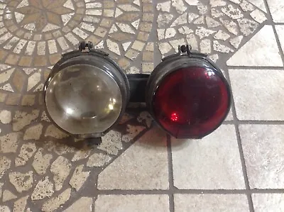 VintaGe Combo Tail LAMP Glass Lens BACK UP Light AntiQue AUTO TRUCK Car EARLY • $159.95