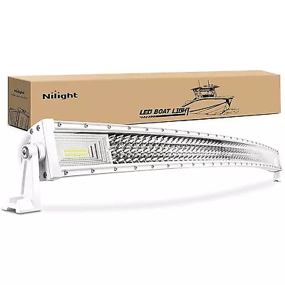 Nilight Marine LED Light Bar 52Inch Curved White Spot Flood Combo Lights • $129.99