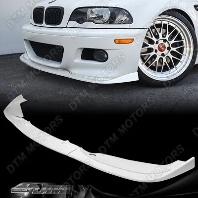 For 01-06 BMW E46 M3 H-Style Painted White Front Bumper Lip Body Kit Spoiler • $99.99