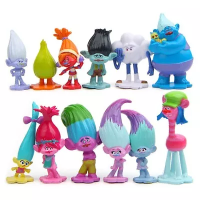 Trolls Cake Toppers Figures Kids Birthday Decoration Fondant Kids Poppy Branch • £11.99