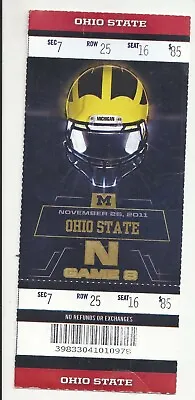 2011 Michigan Ohio State Original Full Football Ticket Stub • $10.99