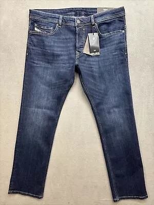 Diesel Industry Jean Men 34x30 Regular Slim Straight Button Fly Safado NWT • $119.99