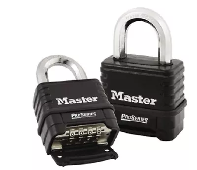 $17.99 • Buy Combination Lock By Master Pro Series Padlock FREE SHIPPING!! Resettable Sealed 