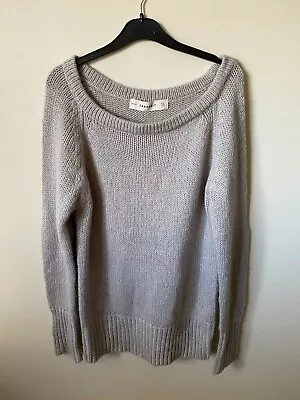 Zara Soft Rib Knit Jumper Medium Elbow Patch • £8.99